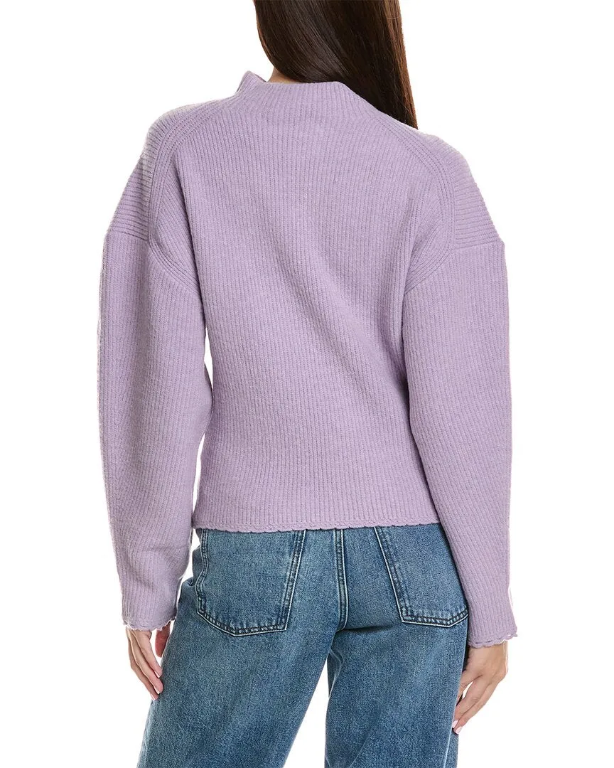 3.1 Phillip Lim Scallop Trim Alpaca & Wool-Blend Top