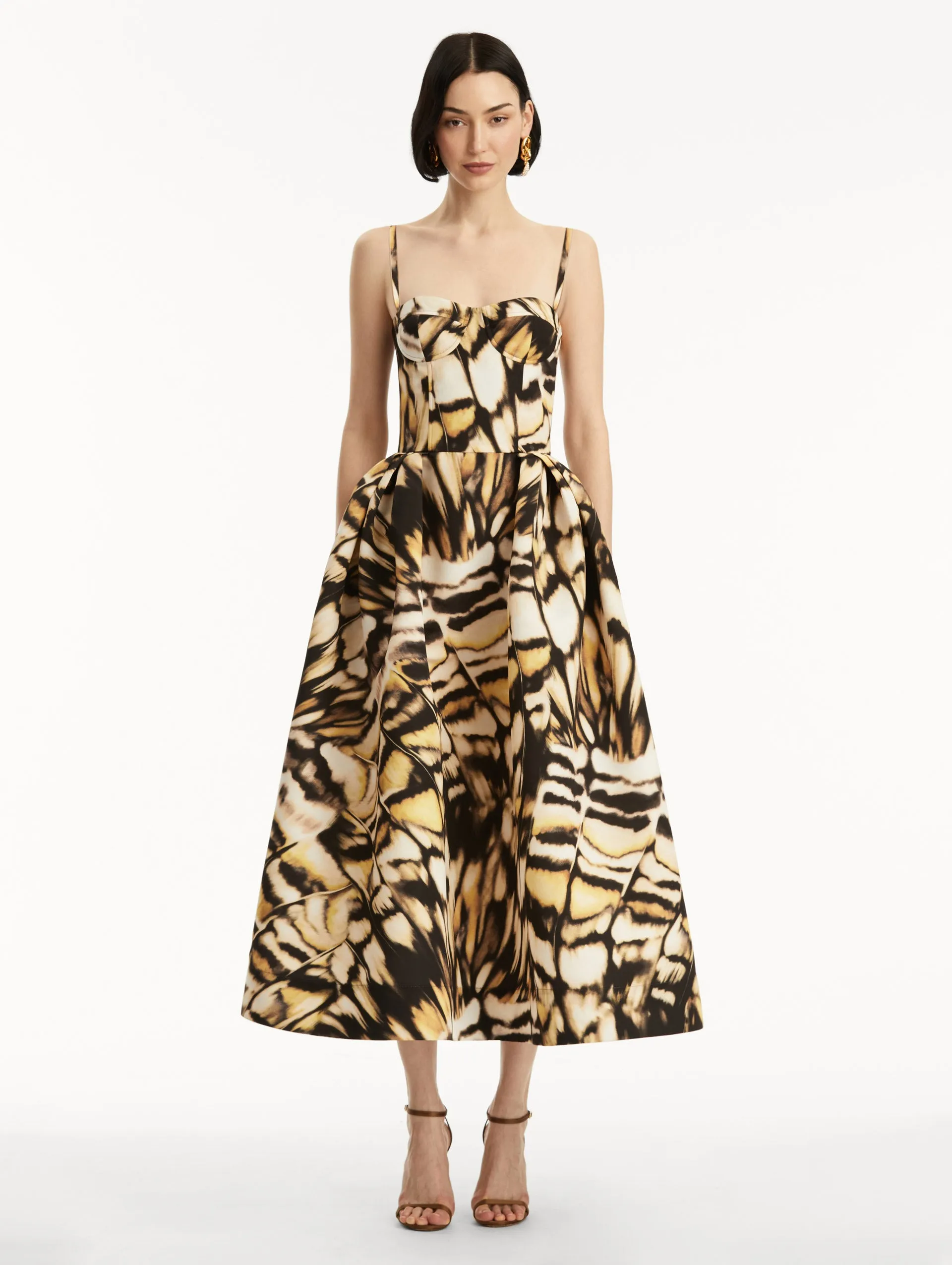 Abstract Butterfly Faille Dress