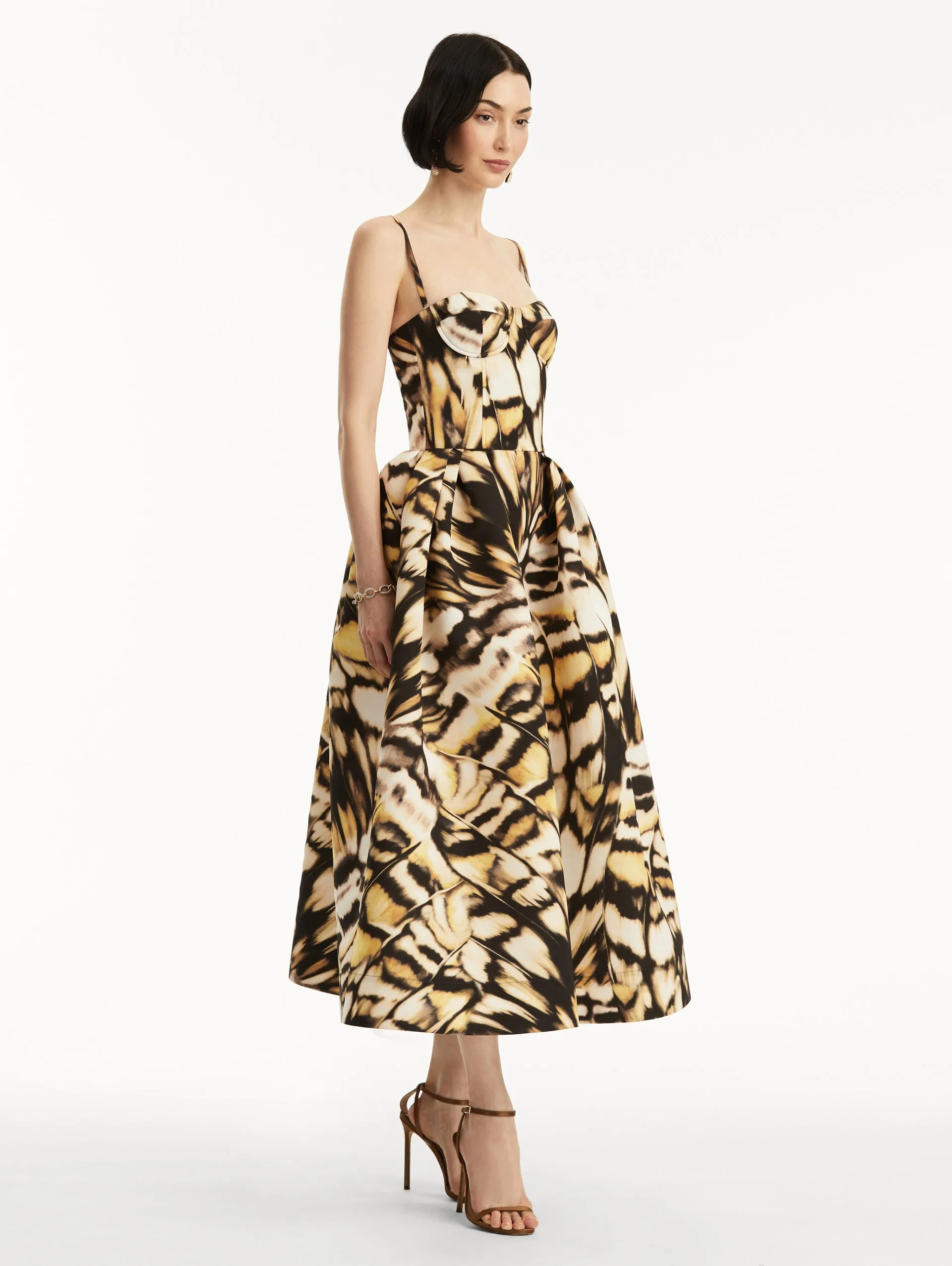 Abstract Butterfly Faille Dress