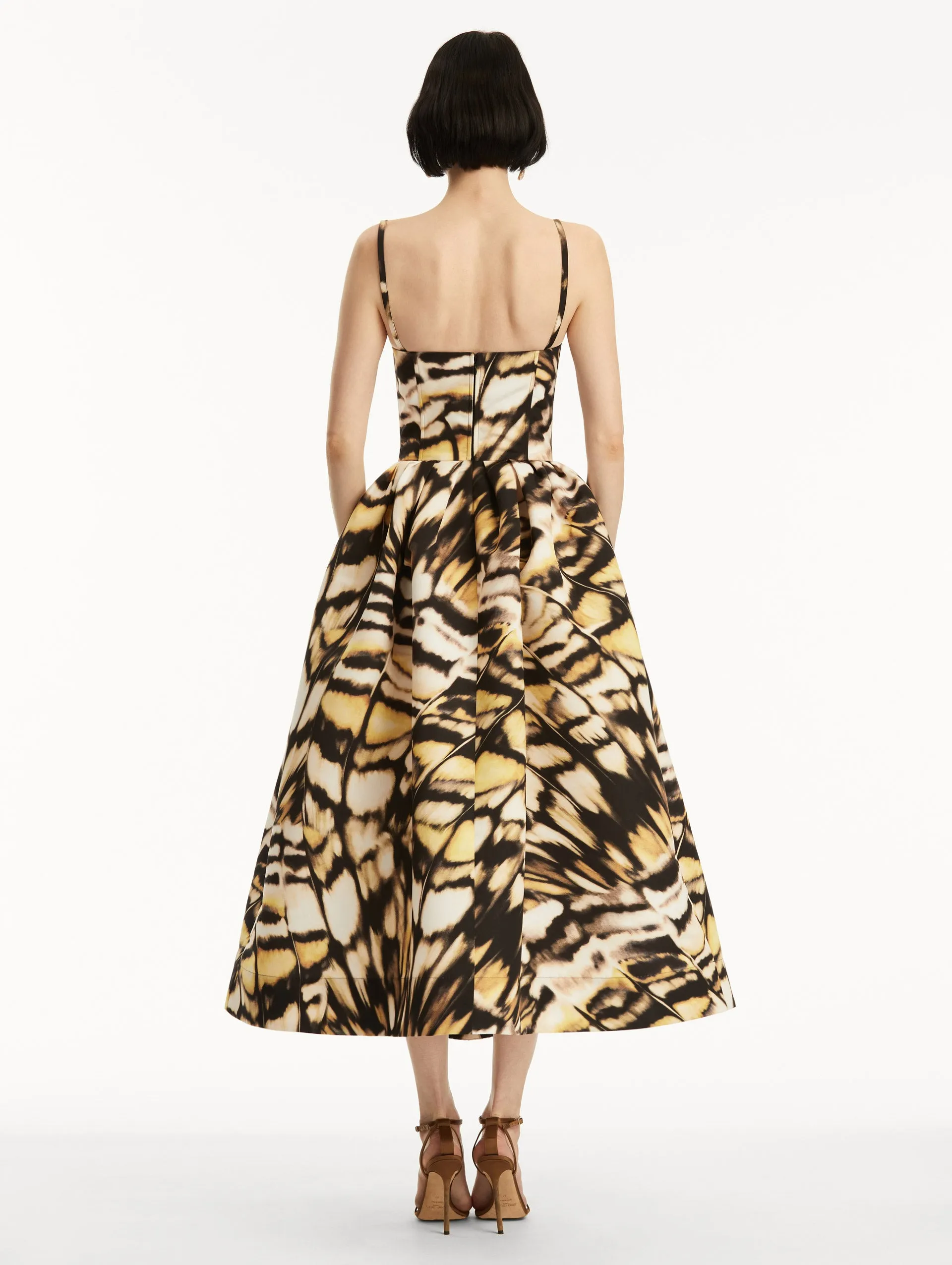 Abstract Butterfly Faille Dress