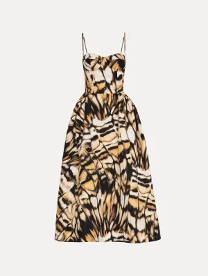 Abstract Butterfly Faille Dress
