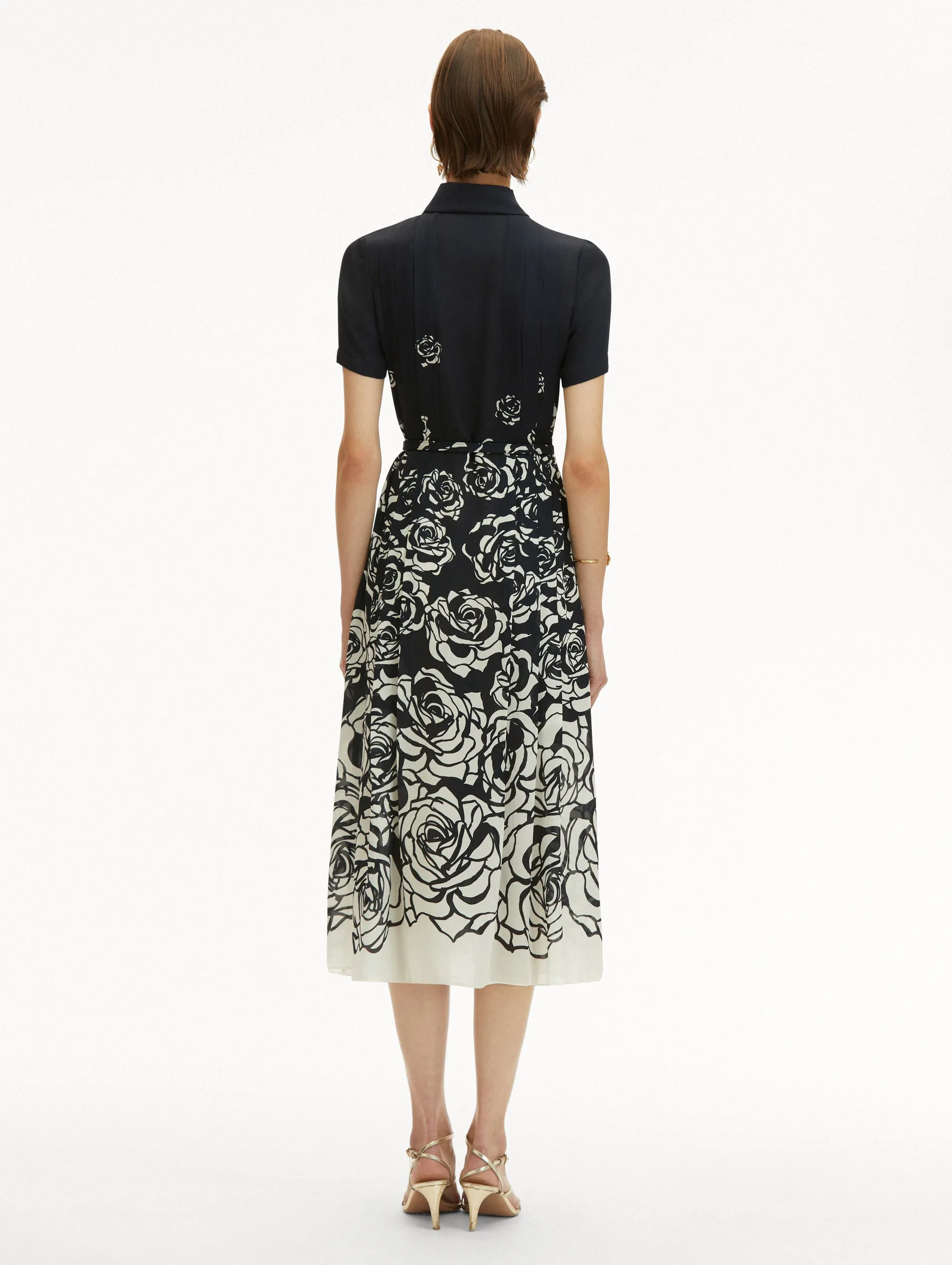Abstract Degrad Rose Dress