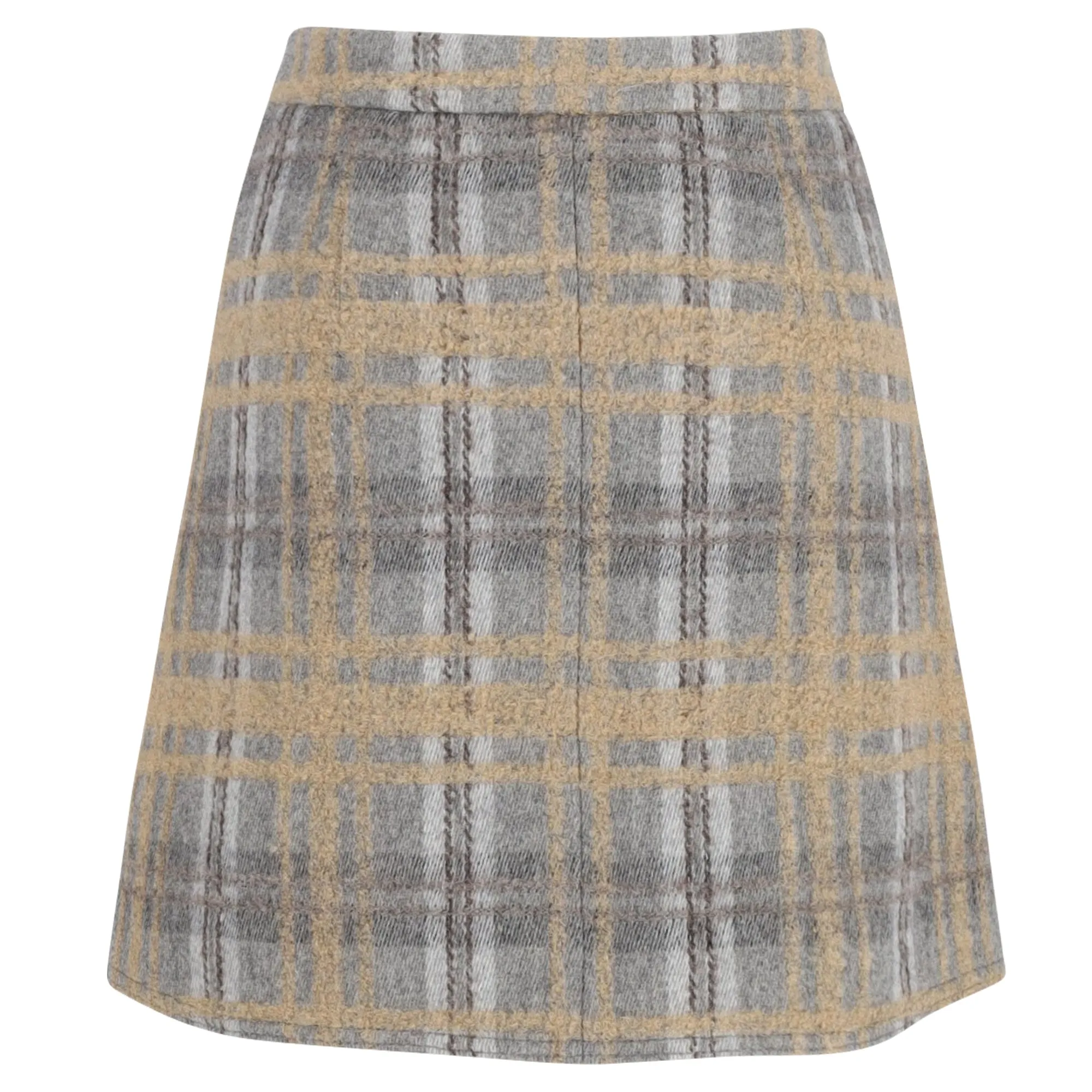 Acne Studios Plaid Mini Skirt in Grey Wool
