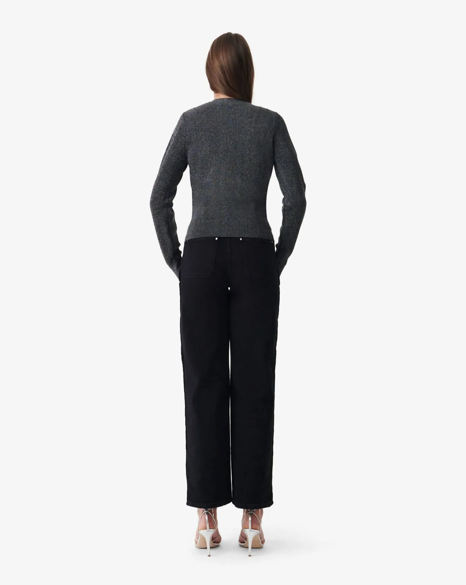 Alea Lurex Cardigan In Black Lures