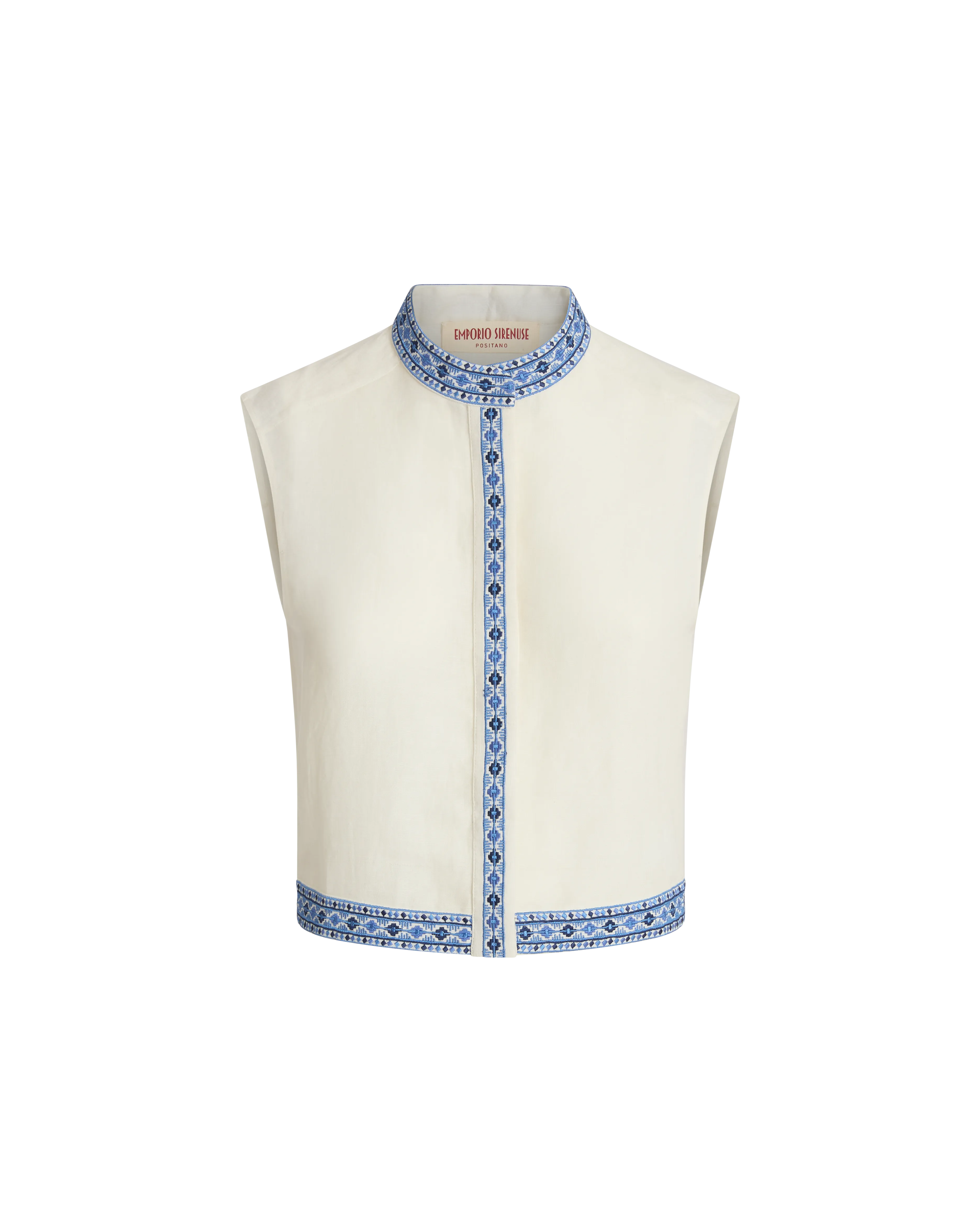 Andorra Top with Astragal Embroidery