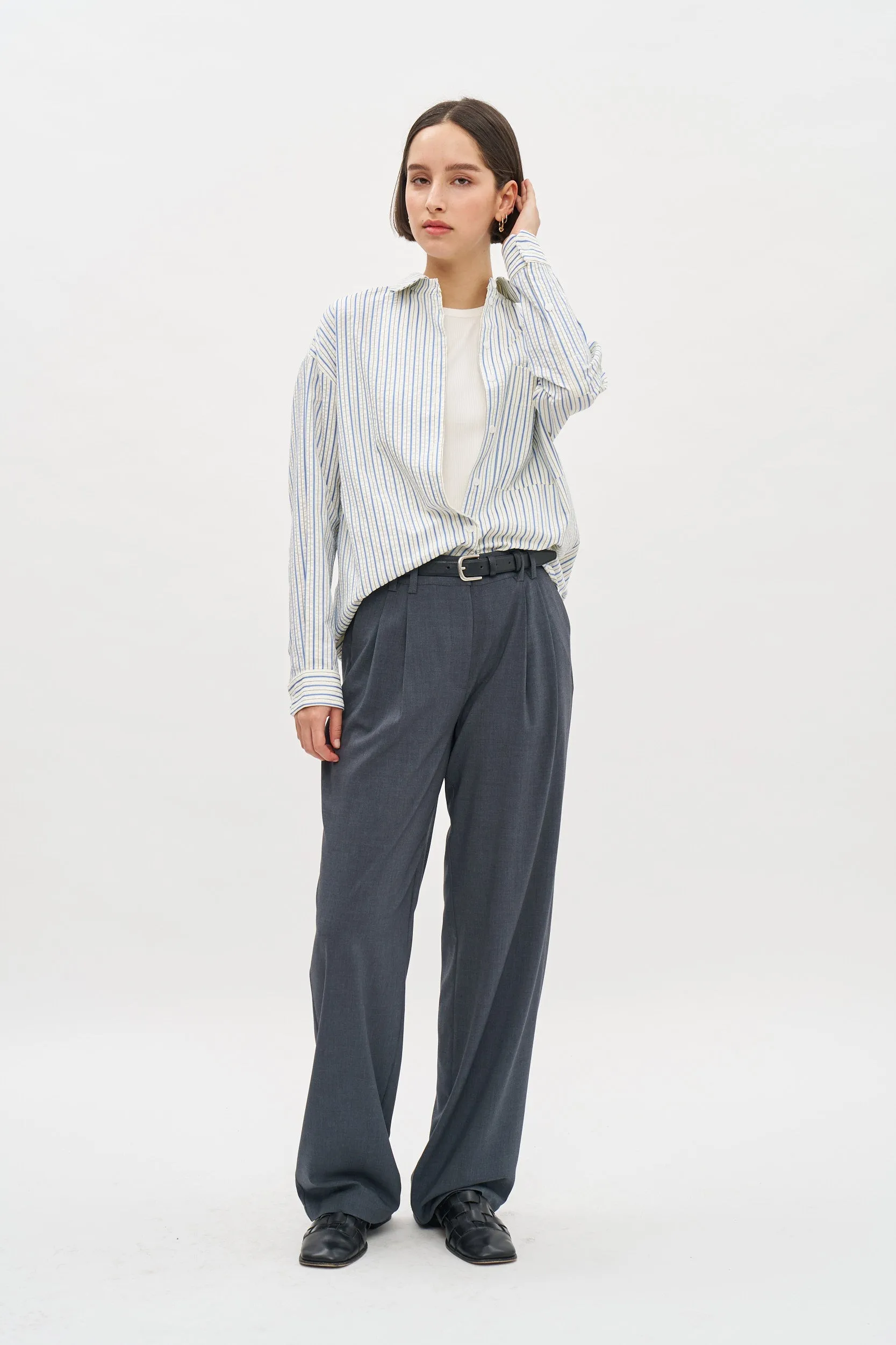 Andy Blouse Blue Stripes