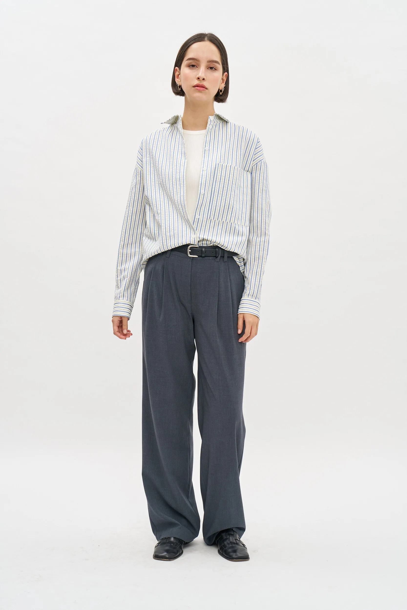 Andy Blouse Blue Stripes