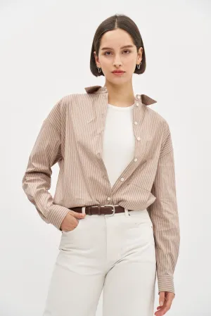 Andy Blouse Brown Stripes