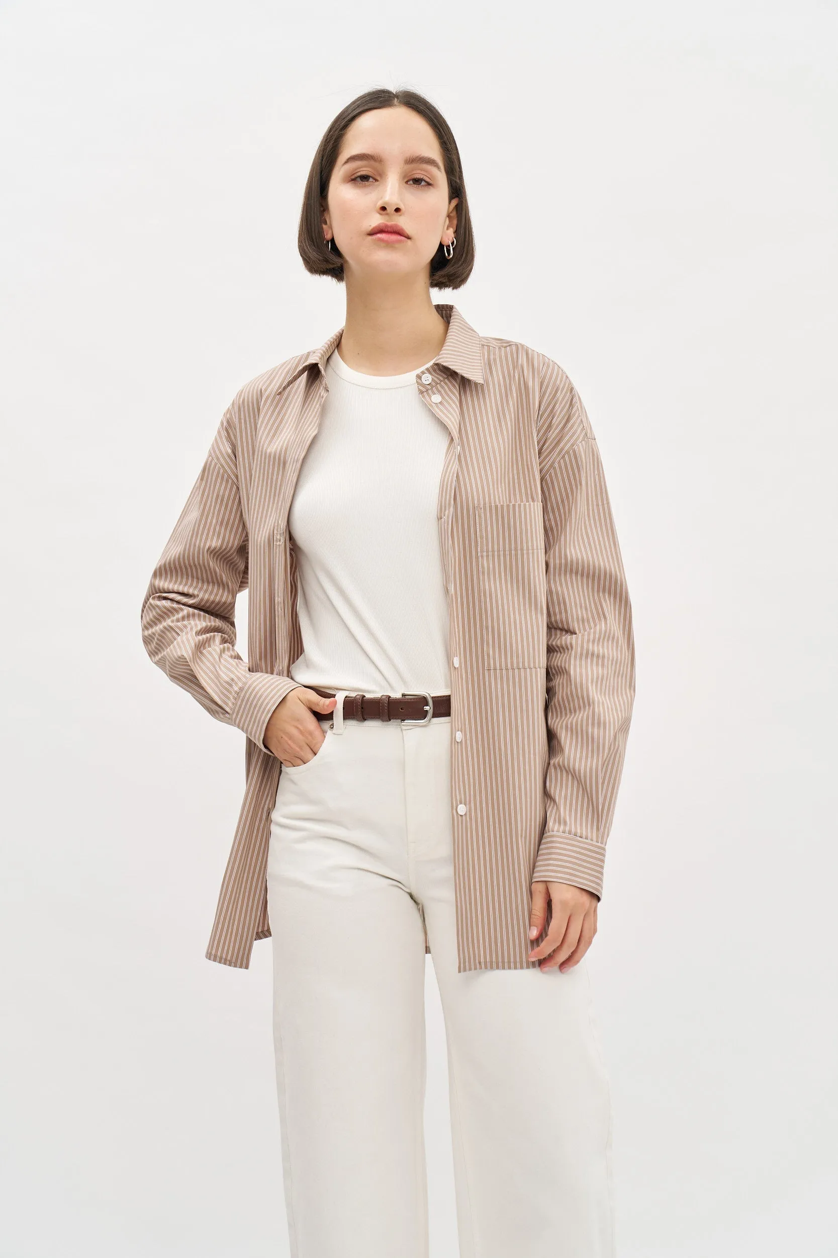 Andy Blouse Brown Stripes