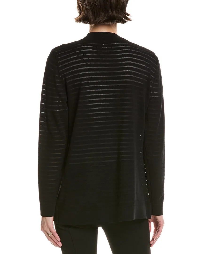 Anne Klein Sheer Stripe Cardigan
