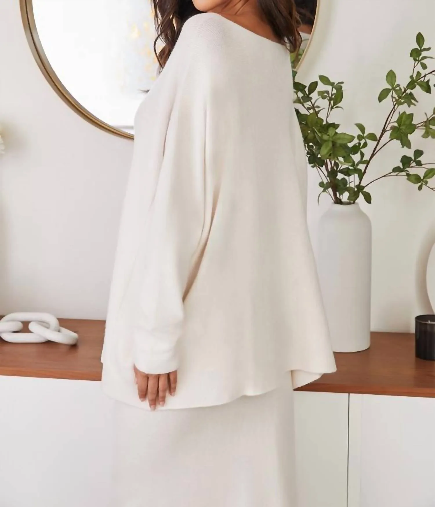 Asymmetrical Sweater In Ivory