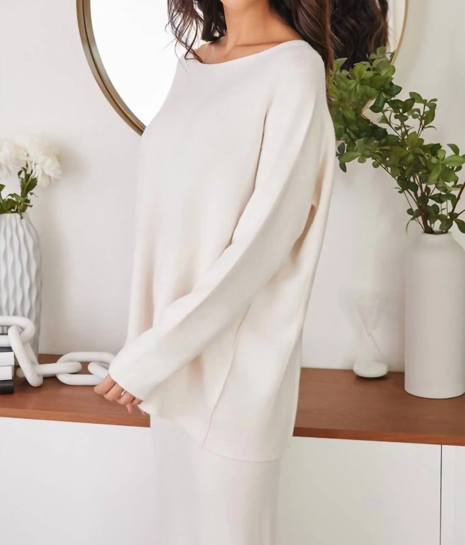 Asymmetrical Sweater In Ivory