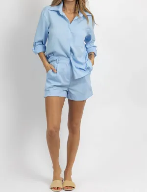 Basique Short Set In Blue