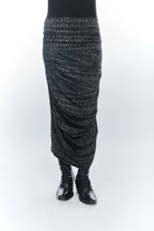 Bettina Maxi Skirt In Black Stone Print