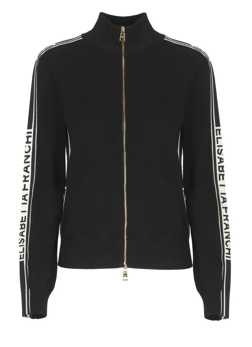 Black Viscose Blend Cardigan