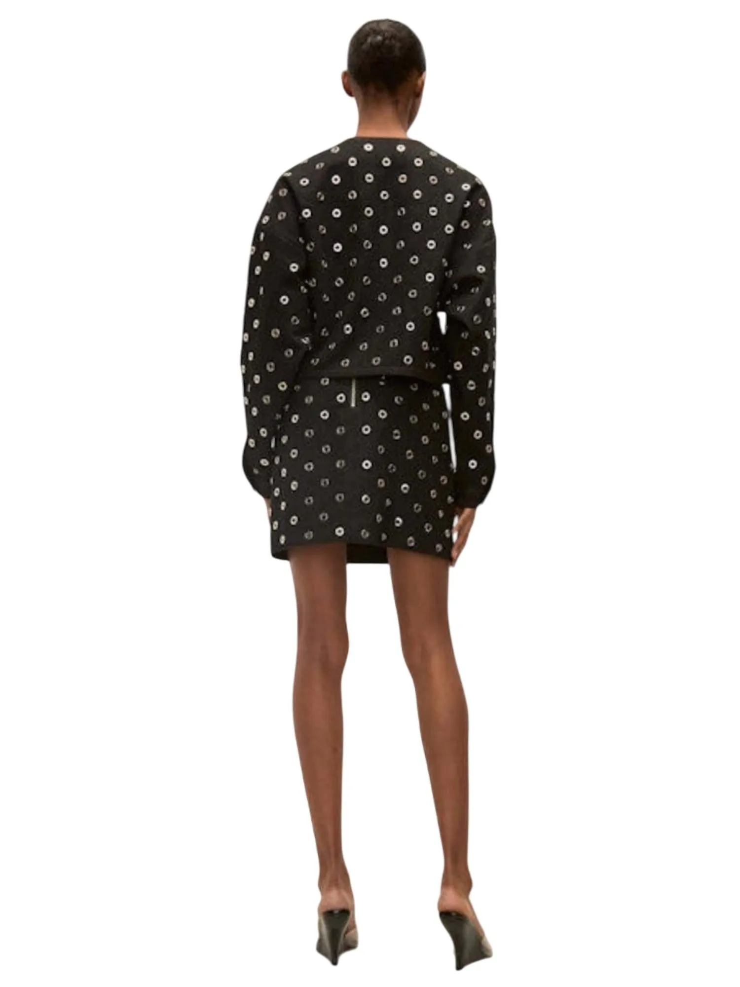 Blair Skirt In Washed Black/silver