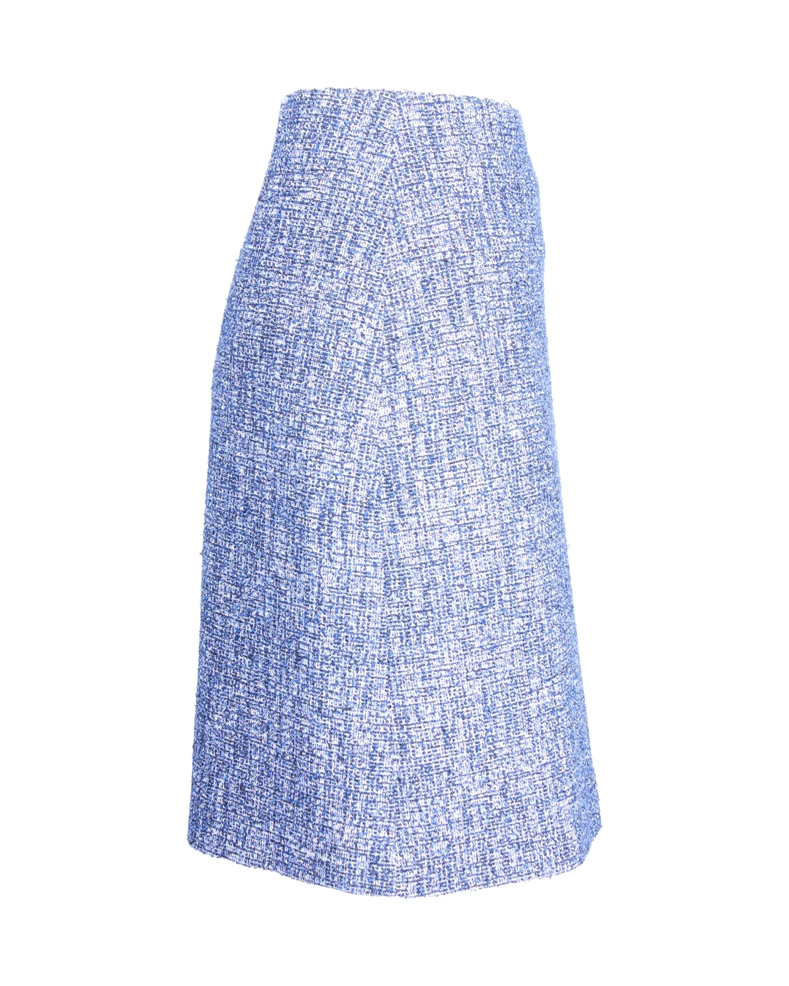 Boss Knee-Length Skirt in Blue Viscose