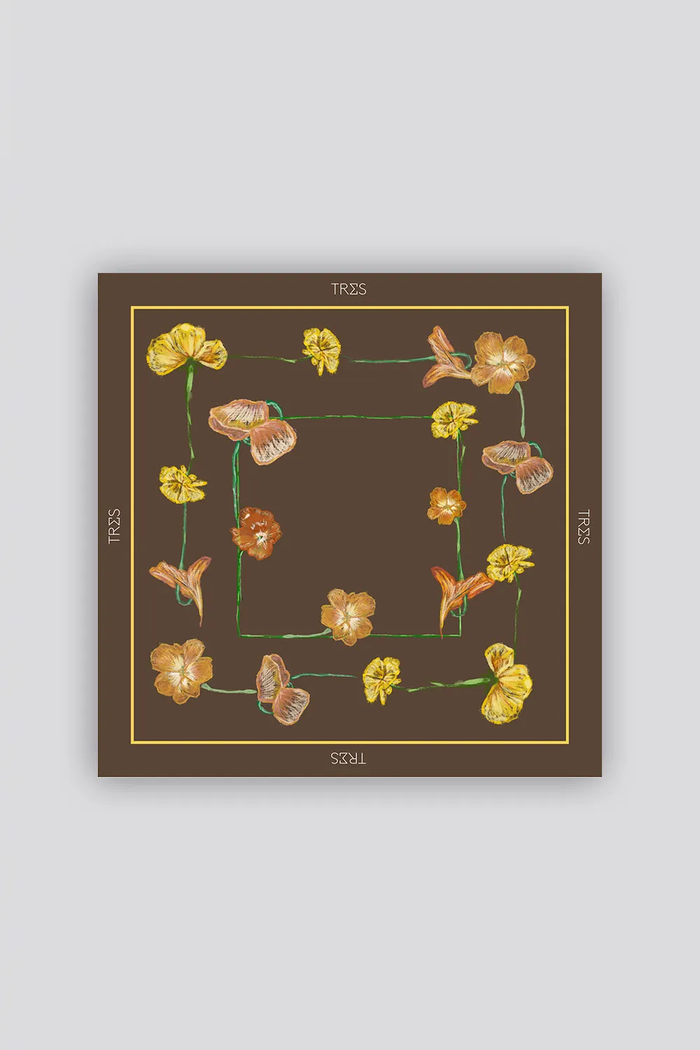 Brown Future Flourish Scarf