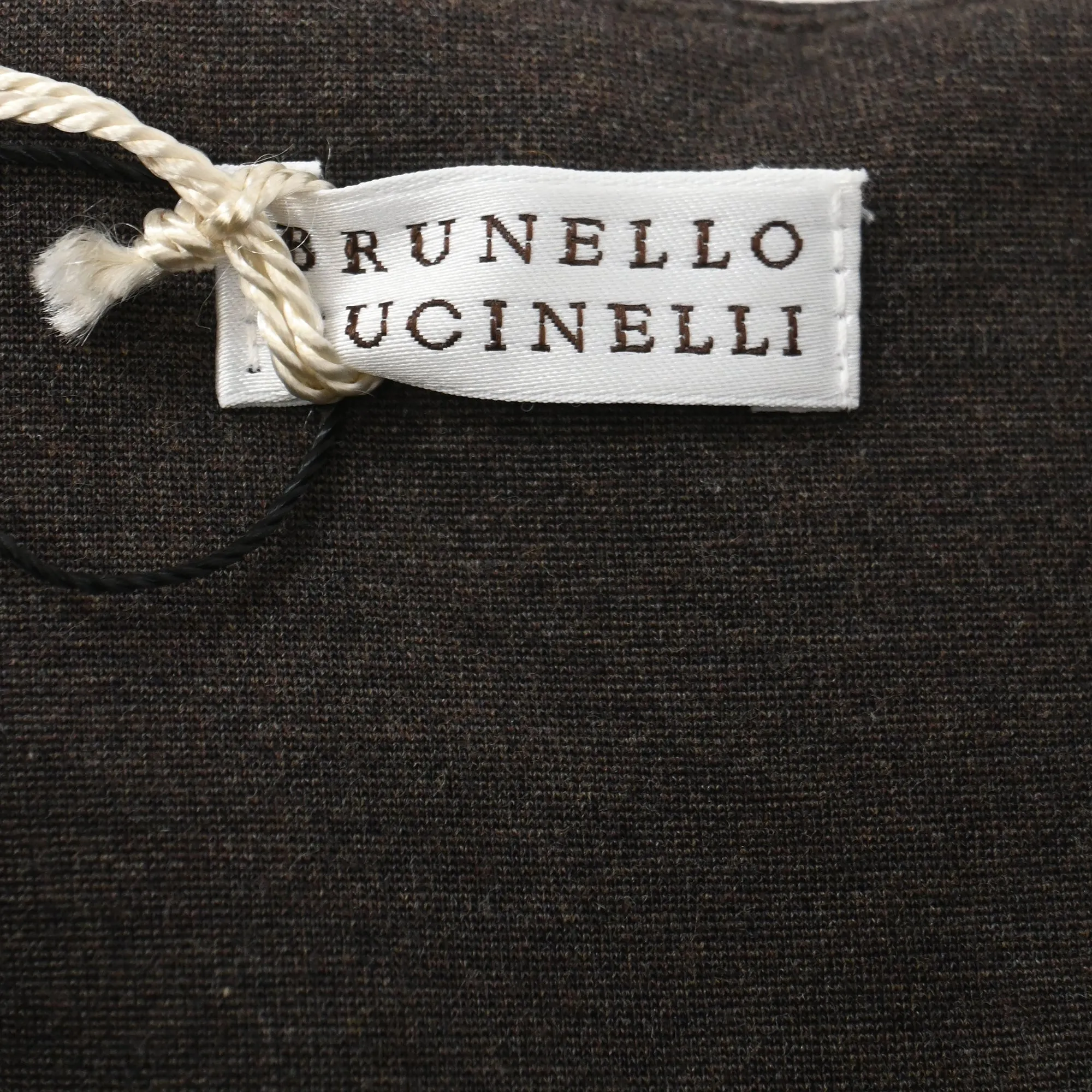 Brunello Cucinelli Draped Midi Skirt in Brown Cotton