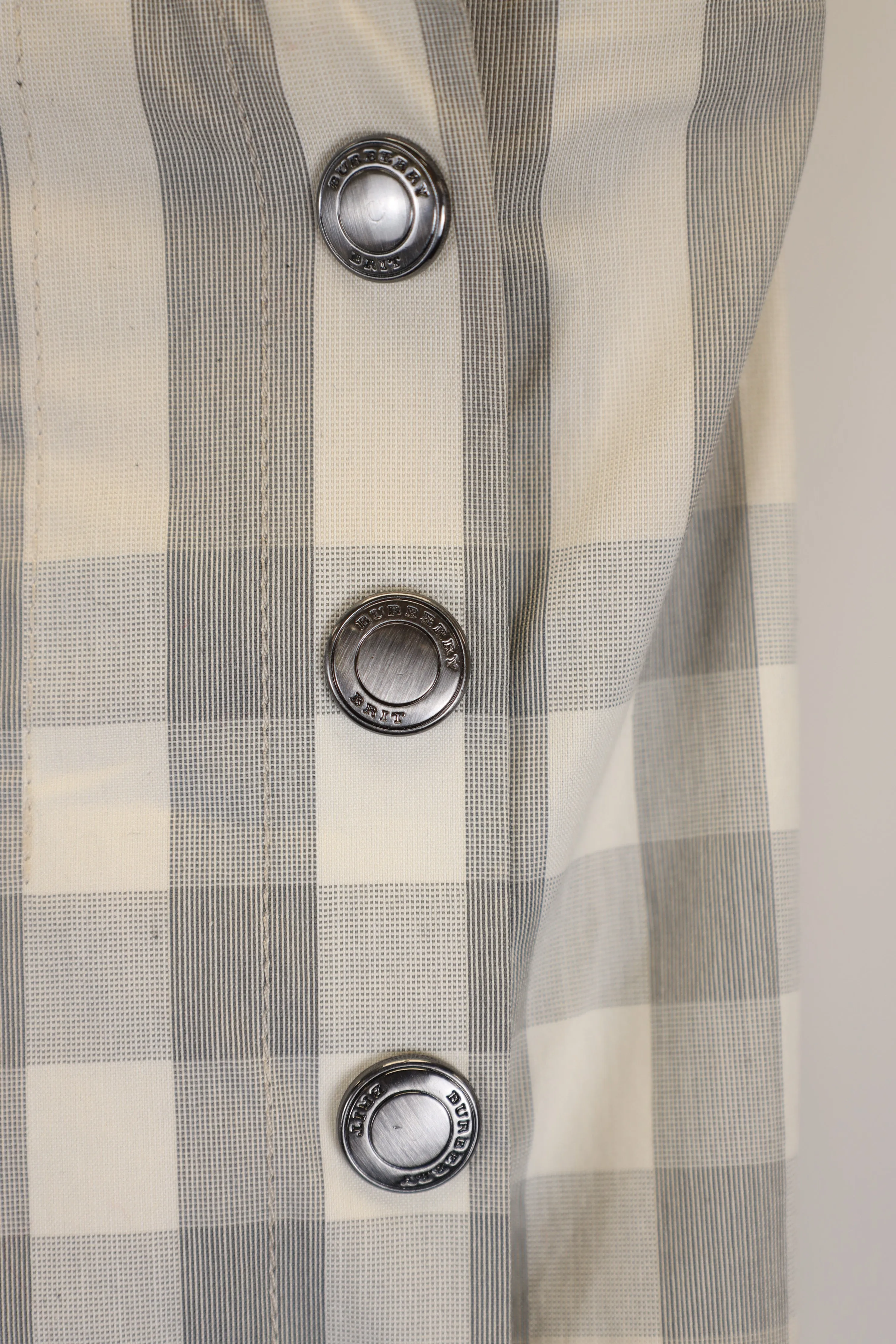 Burberry Pleated Check Print Mini Skirt in Multicolor Cotton