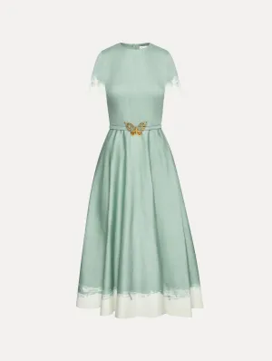Butterfly Belt Cotton Poplin Dress