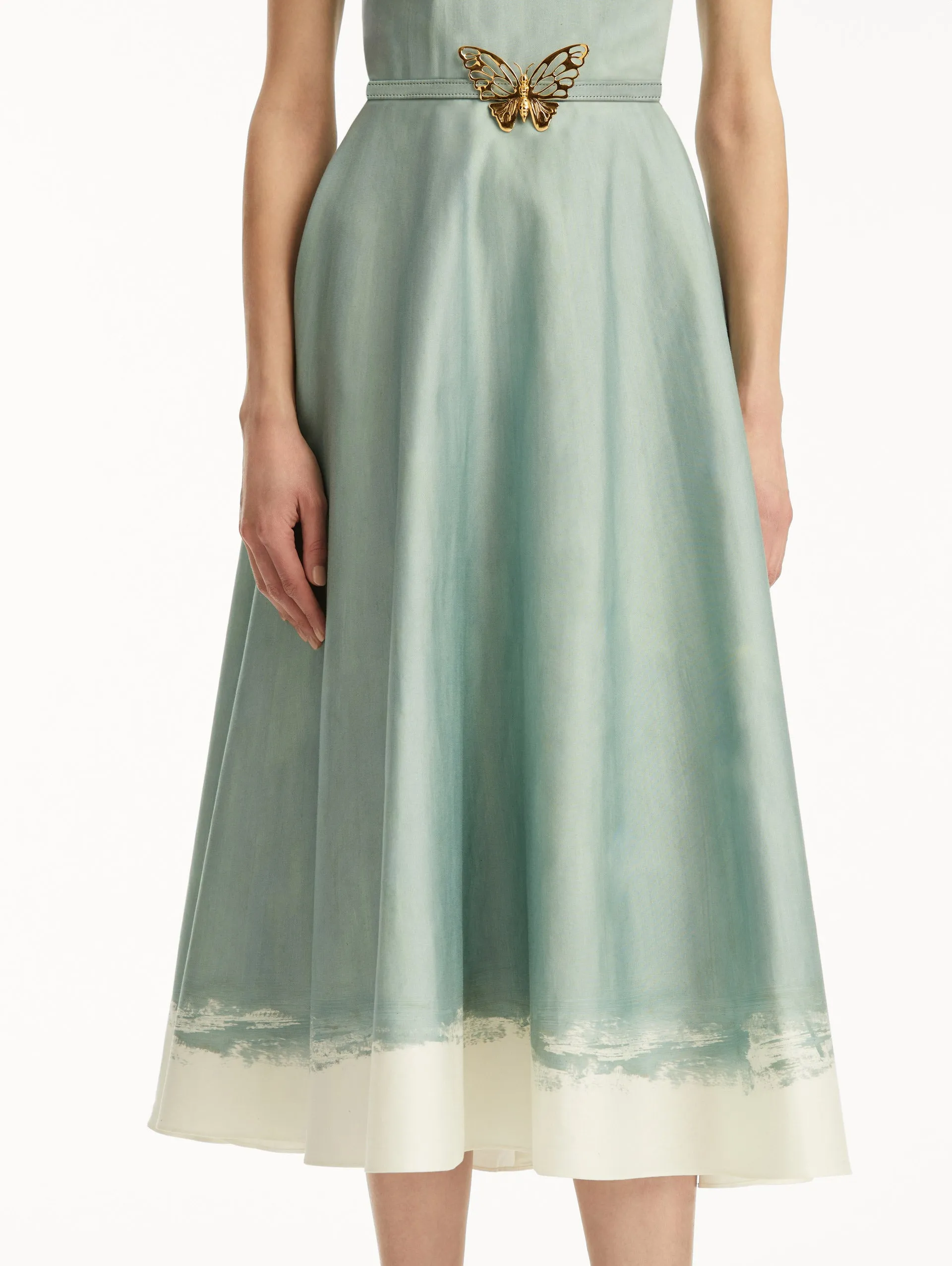 Butterfly Belt Cotton Poplin Dress