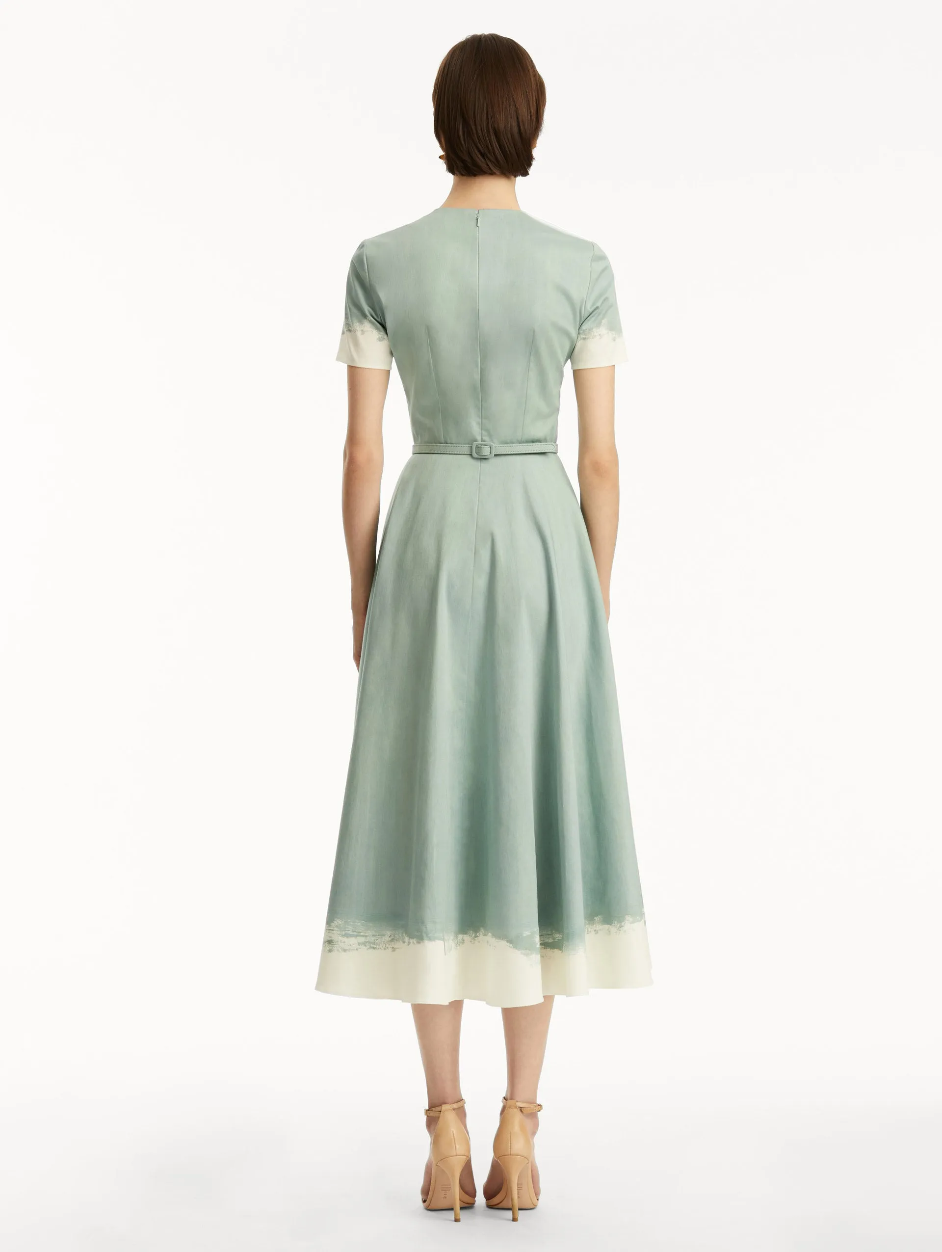 Butterfly Belt Cotton Poplin Dress