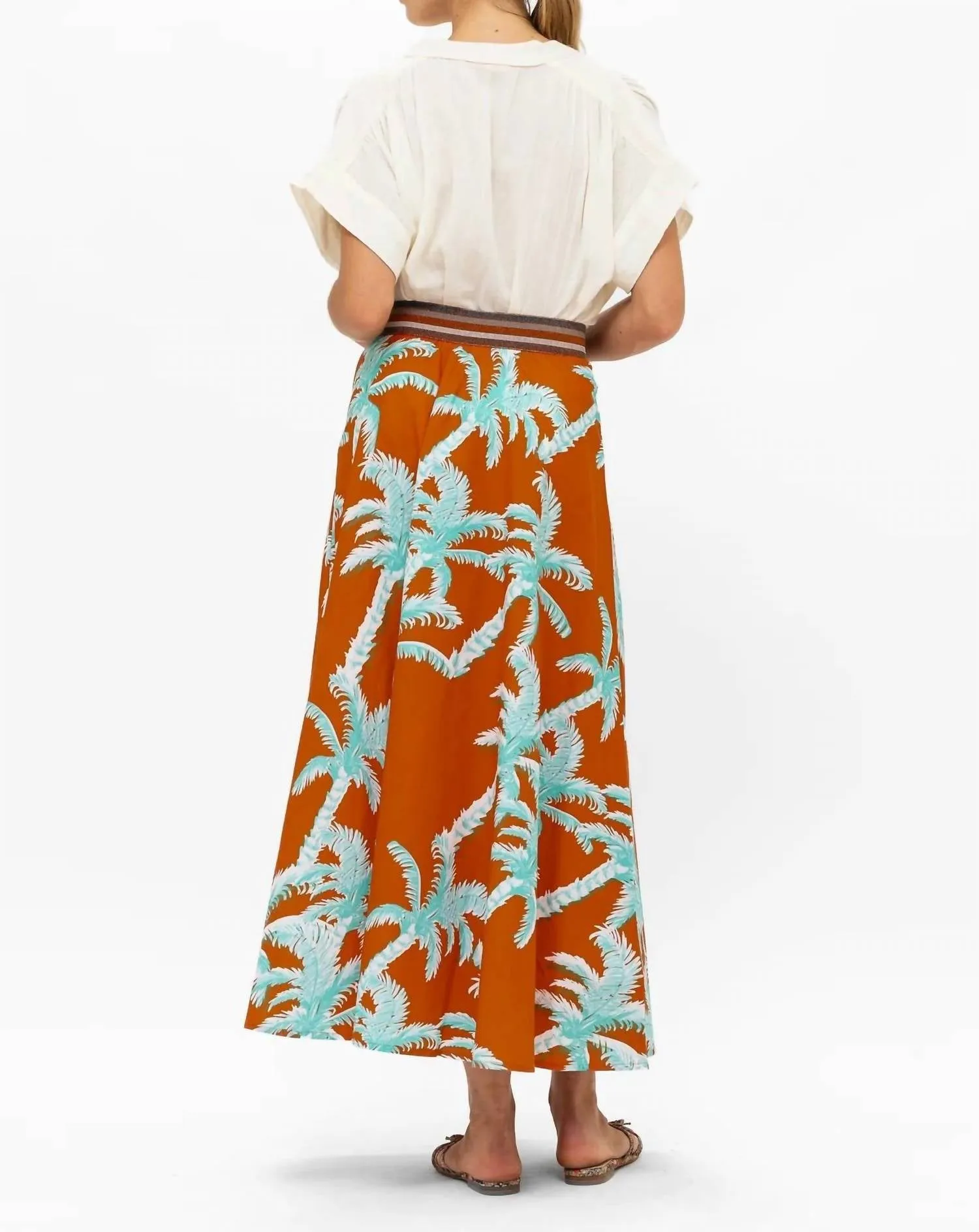 Cartagena Swing Skirt In Brown