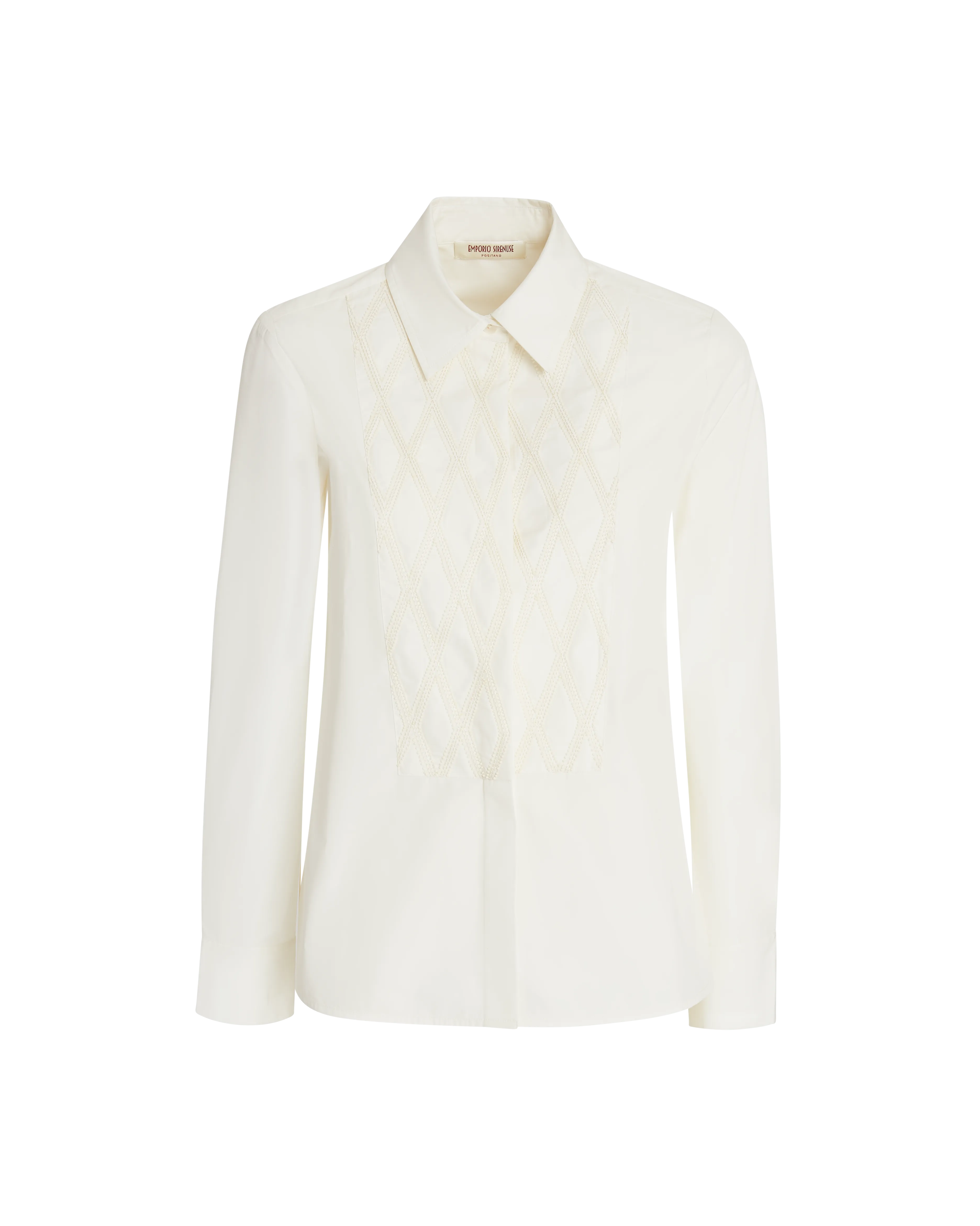 Cassandra Shirt with Greek Rooster Embroidery