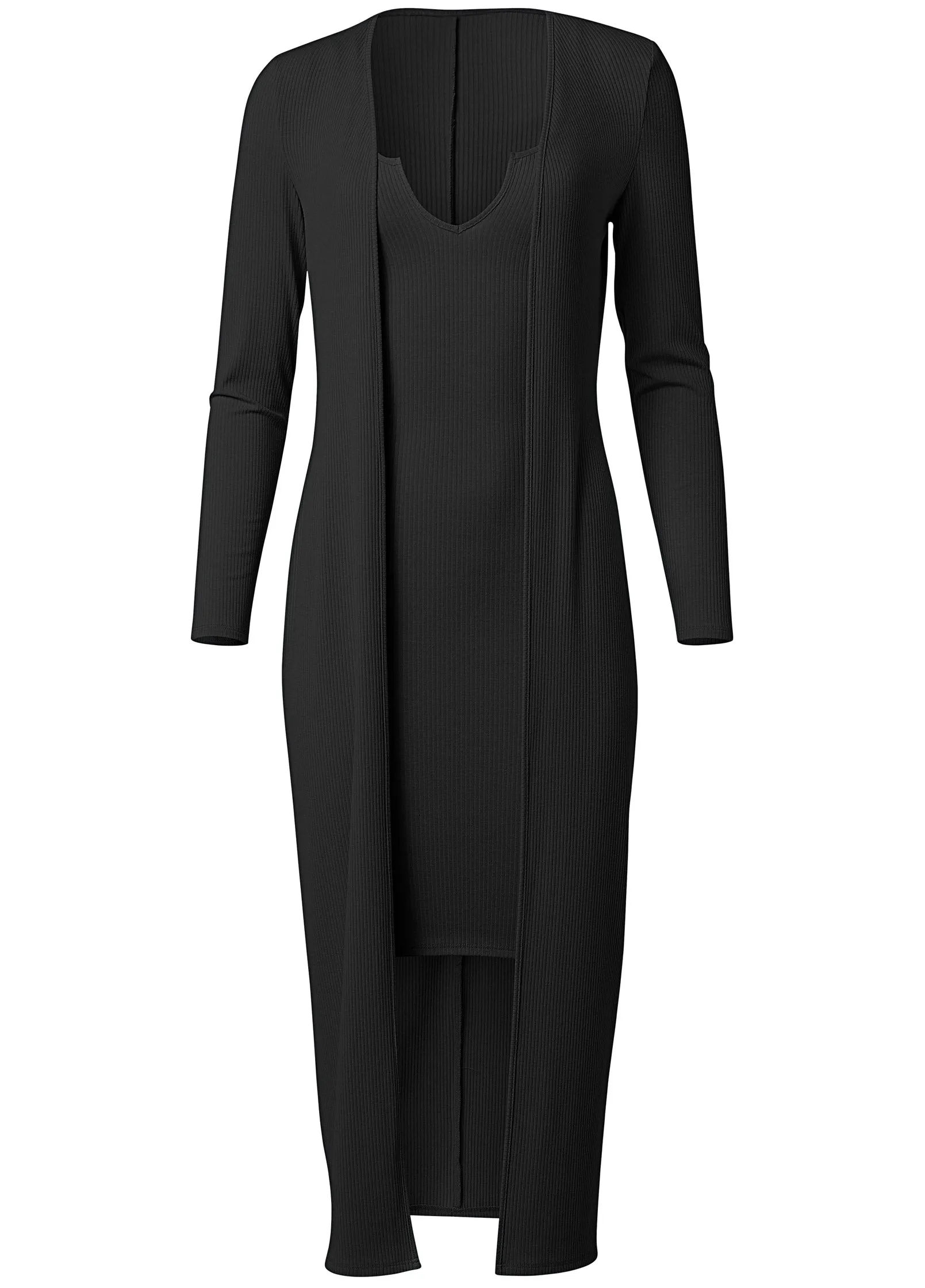 Casual Dress Set - Black