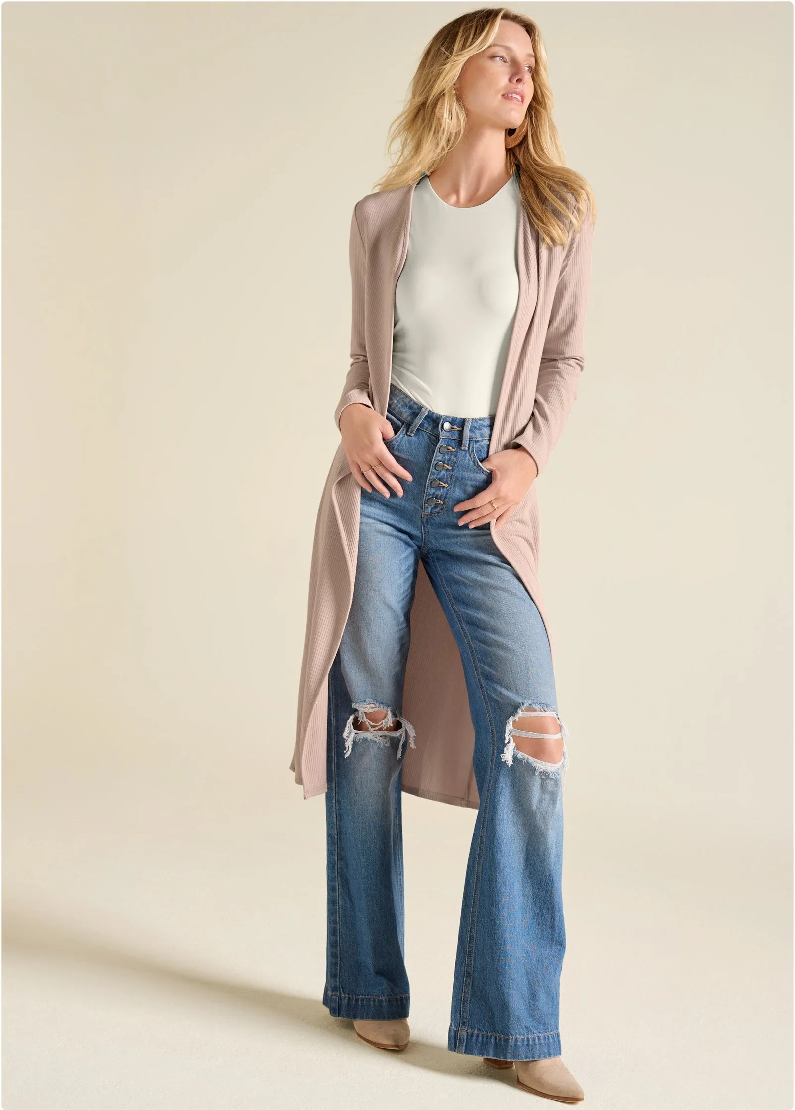 Casual Dress Set - Taupe
