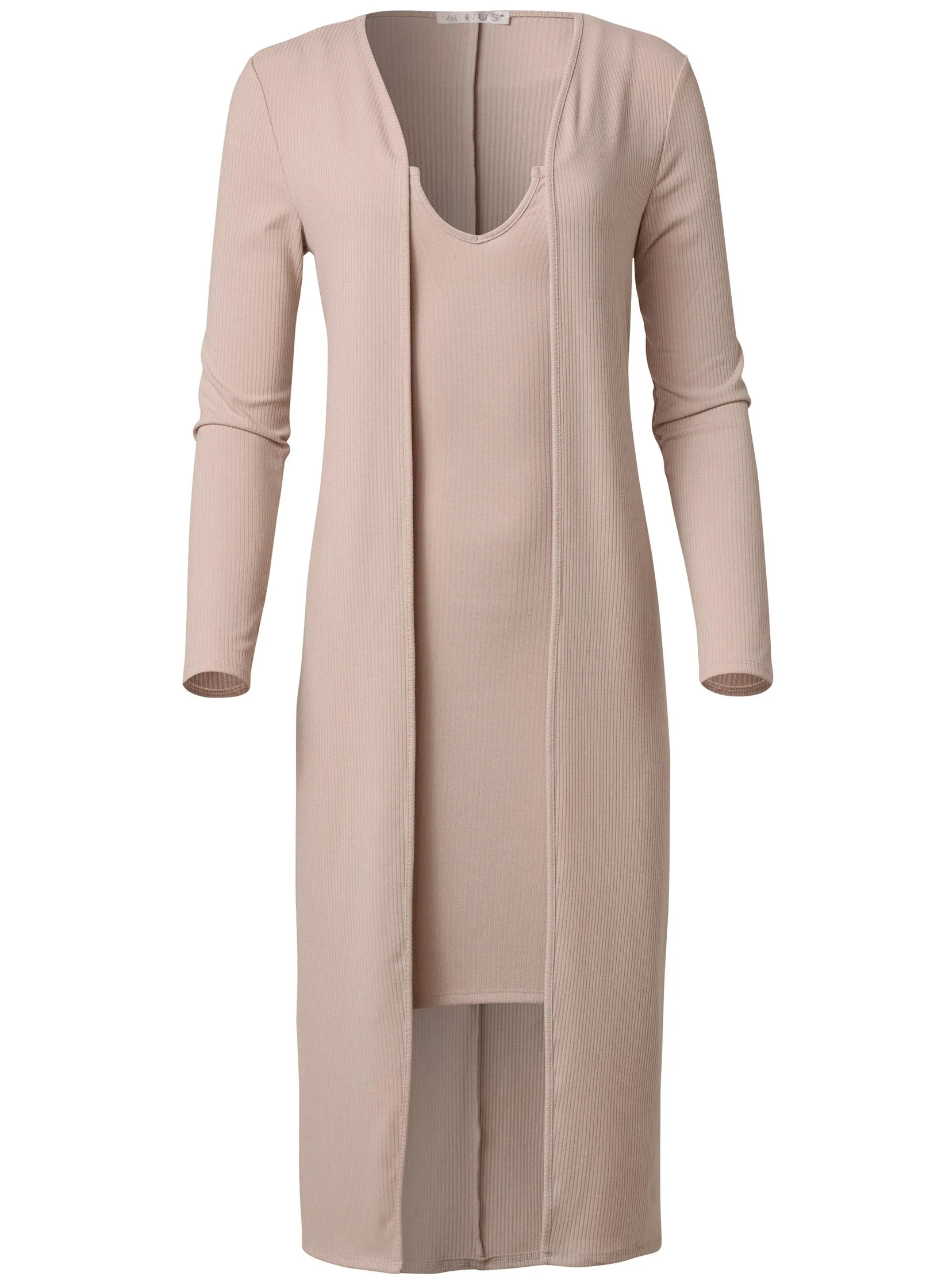 Casual Dress Set - Taupe