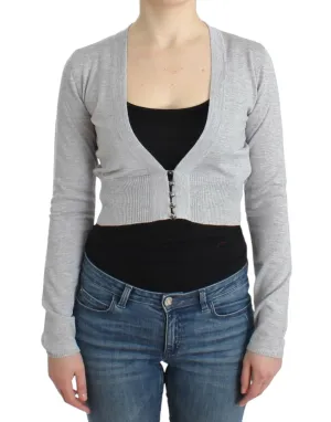 Cavalli Cropped Virgin Wool Cardigan in Chic Women's