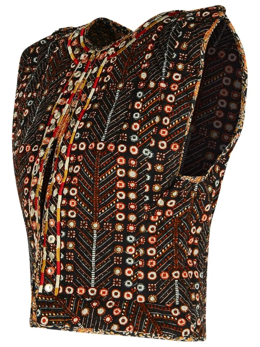 Cerza' Black Cotton Vest