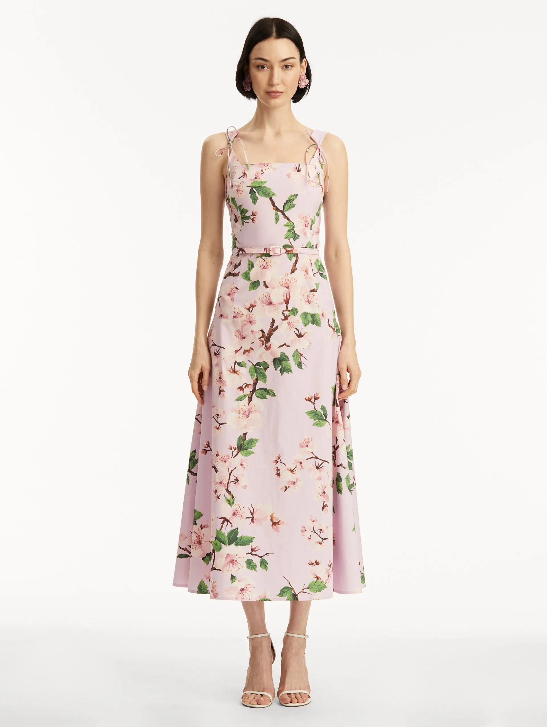 Cherry Blossom Cotton Poplin Dress