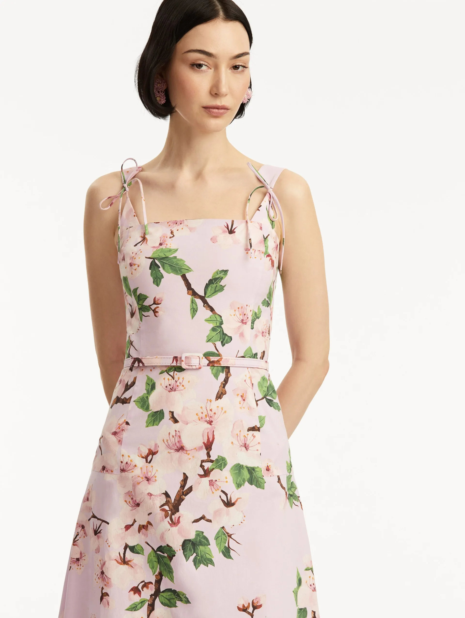 Cherry Blossom Cotton Poplin Dress
