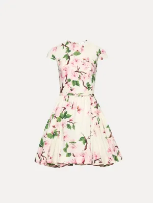 Cherry Blossom Cotton Poplin Mini Dress
