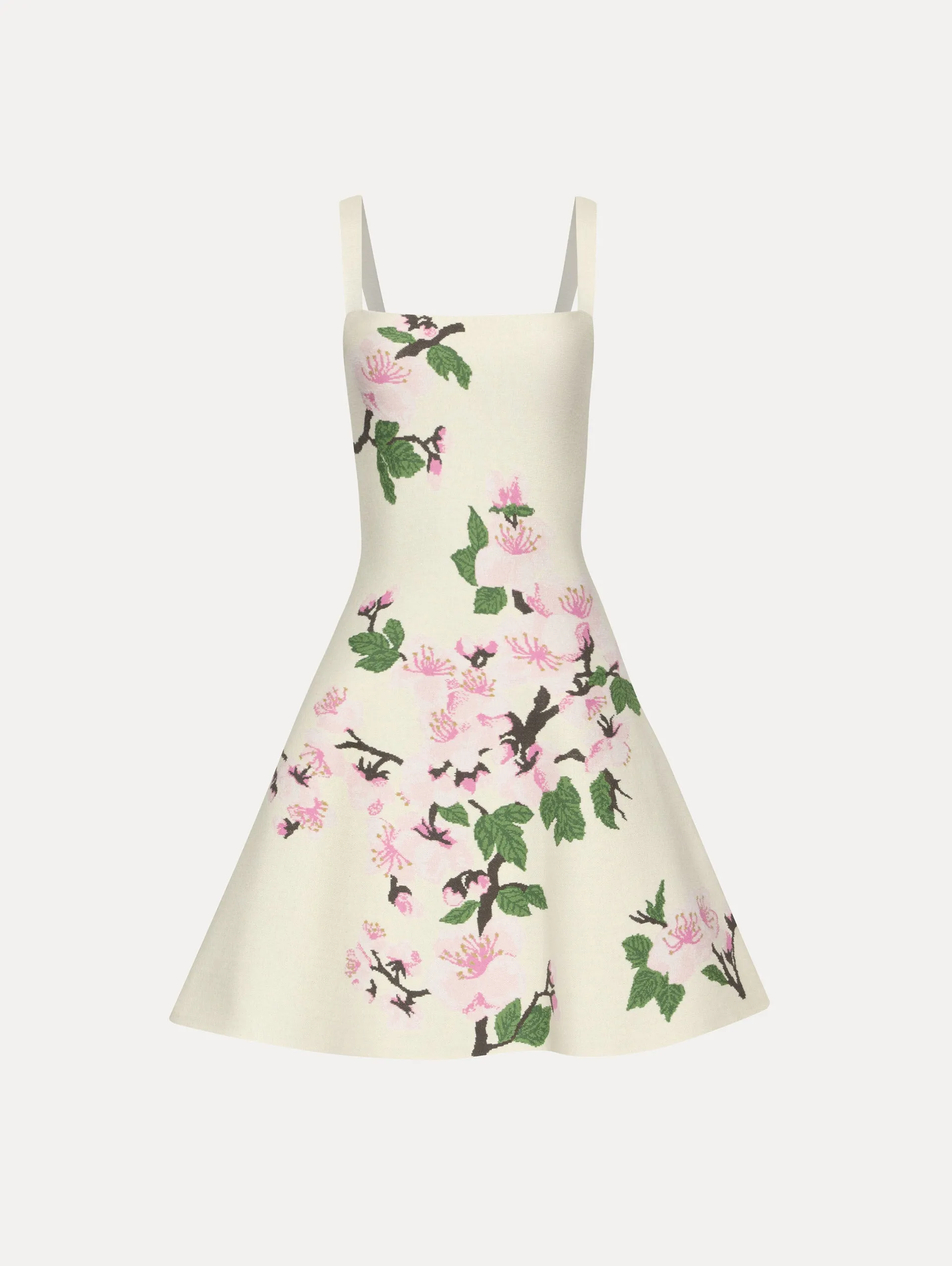 Cherry Blossom Jacquard Dress