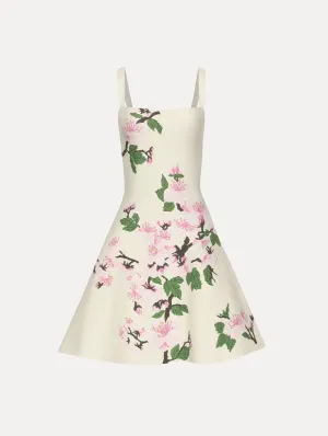 Cherry Blossom Jacquard Dress