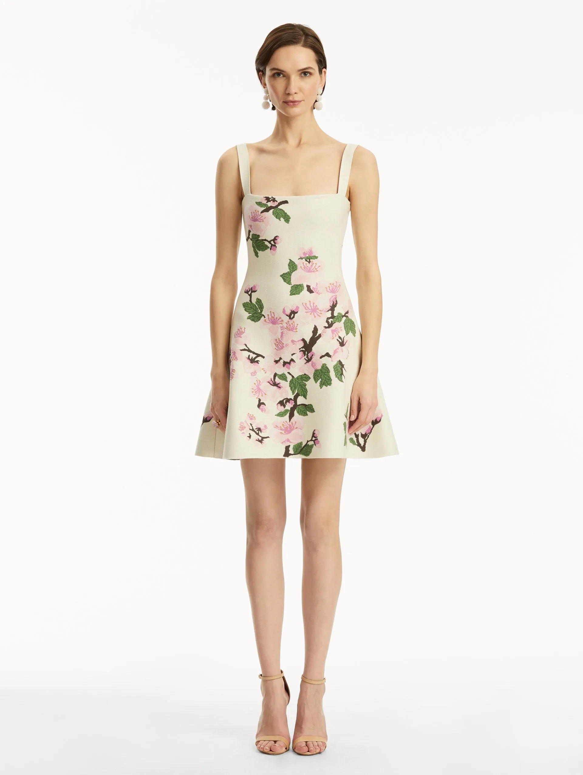 Cherry Blossom Jacquard Dress