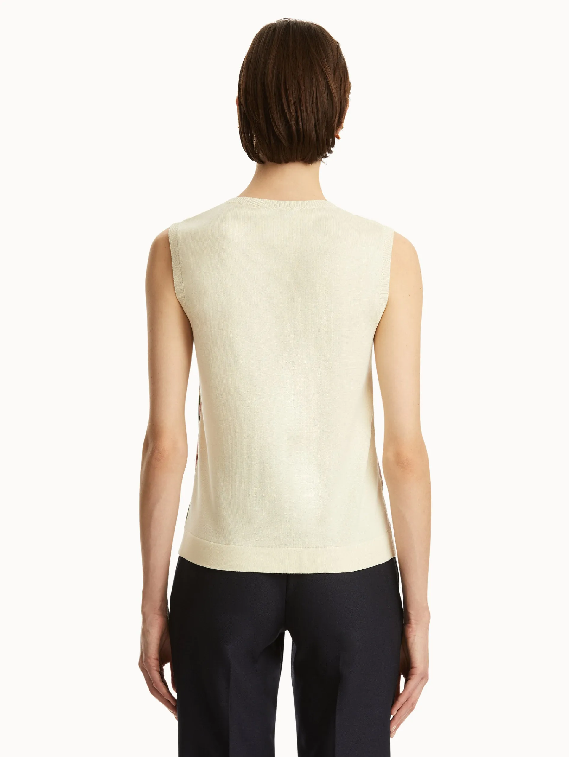 Cherry Blossom Silk Inset Tank