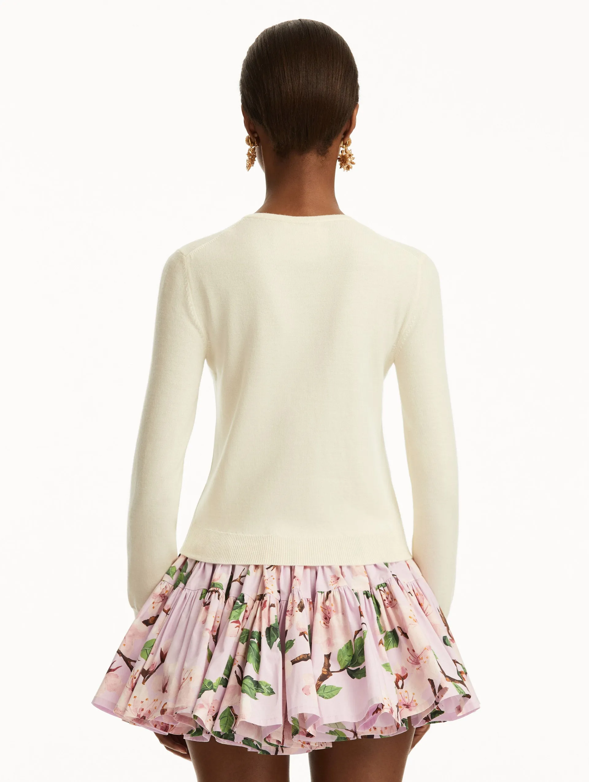 Cherry Blossom Threadwork Cardigan