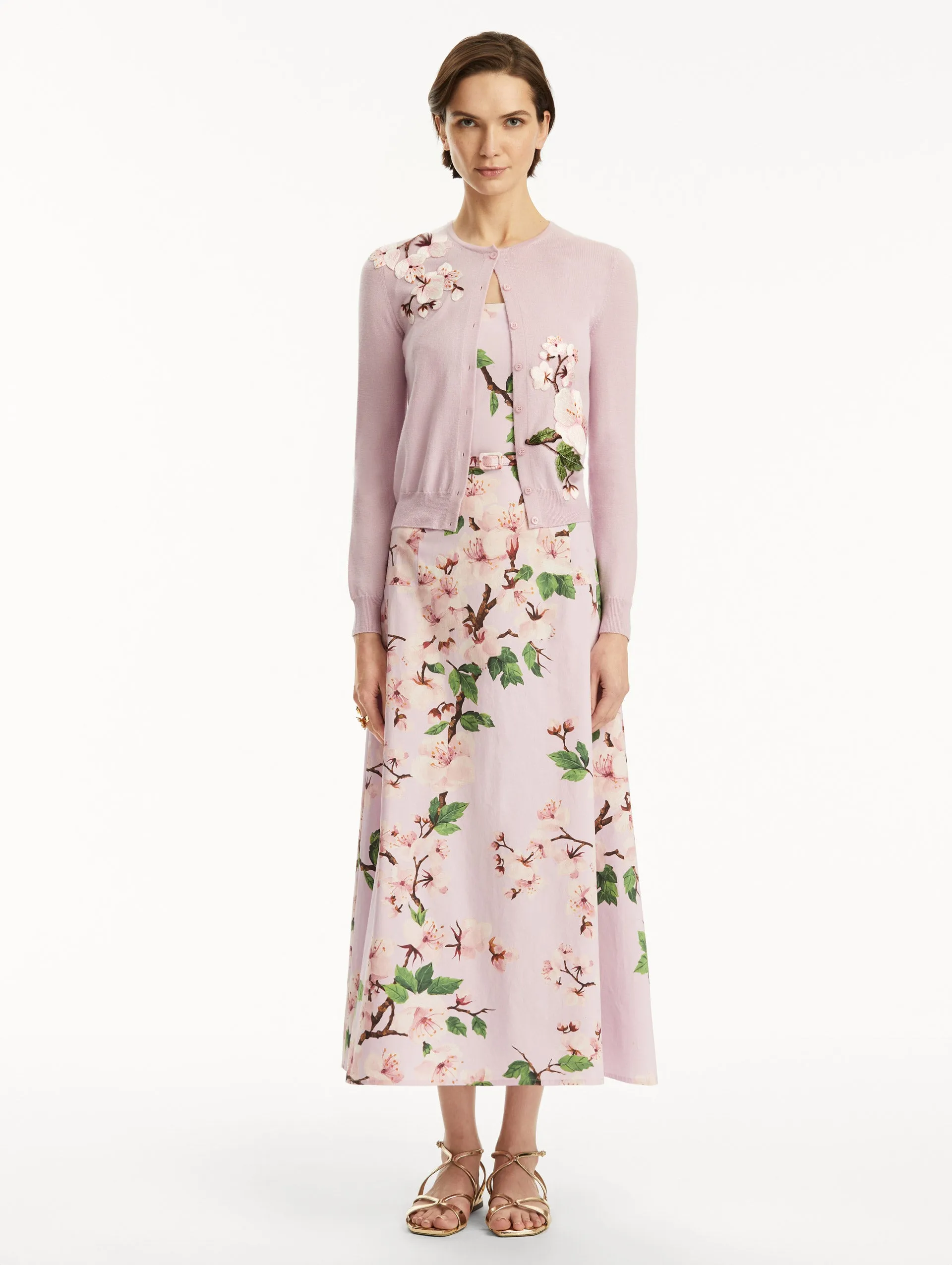 Cherry Blossom Threadwork Cardigan