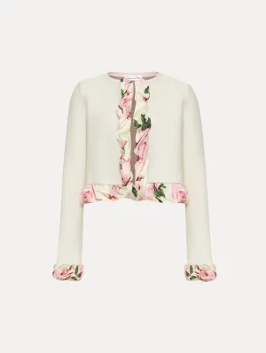 Cherry Blossom Twist Trim Cardigan