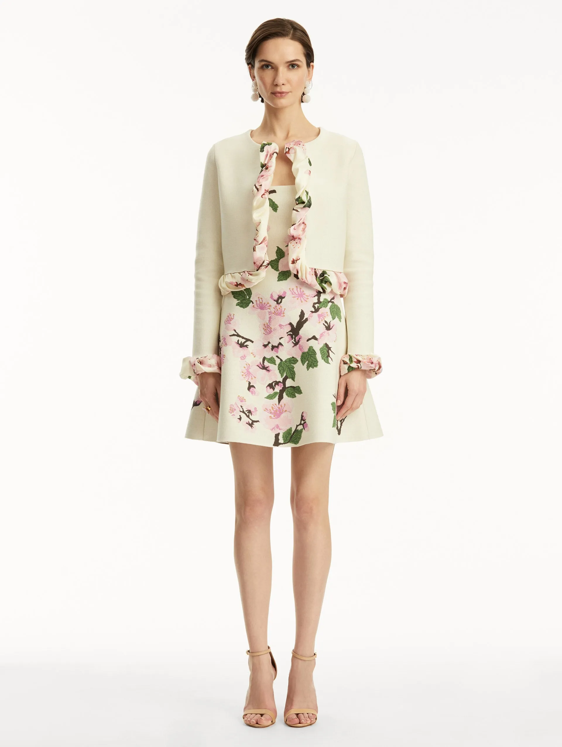 Cherry Blossom Twist Trim Cardigan