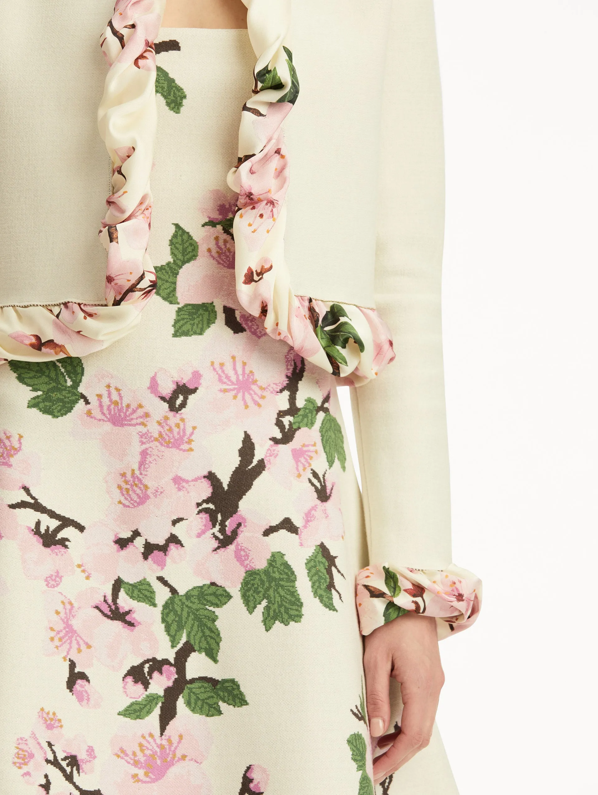 Cherry Blossom Twist Trim Cardigan