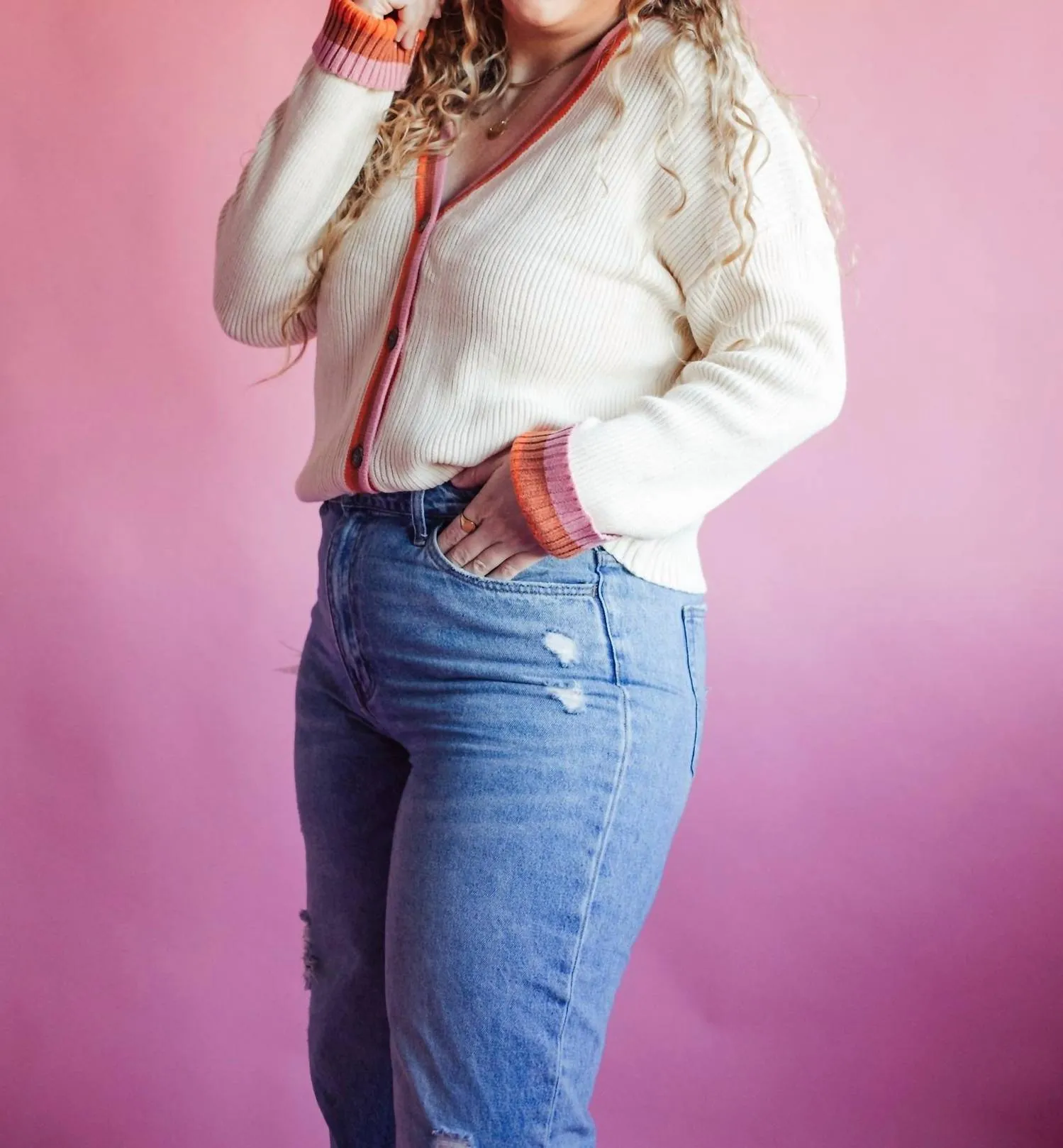 Clear Skies Sweater In Cream Multi