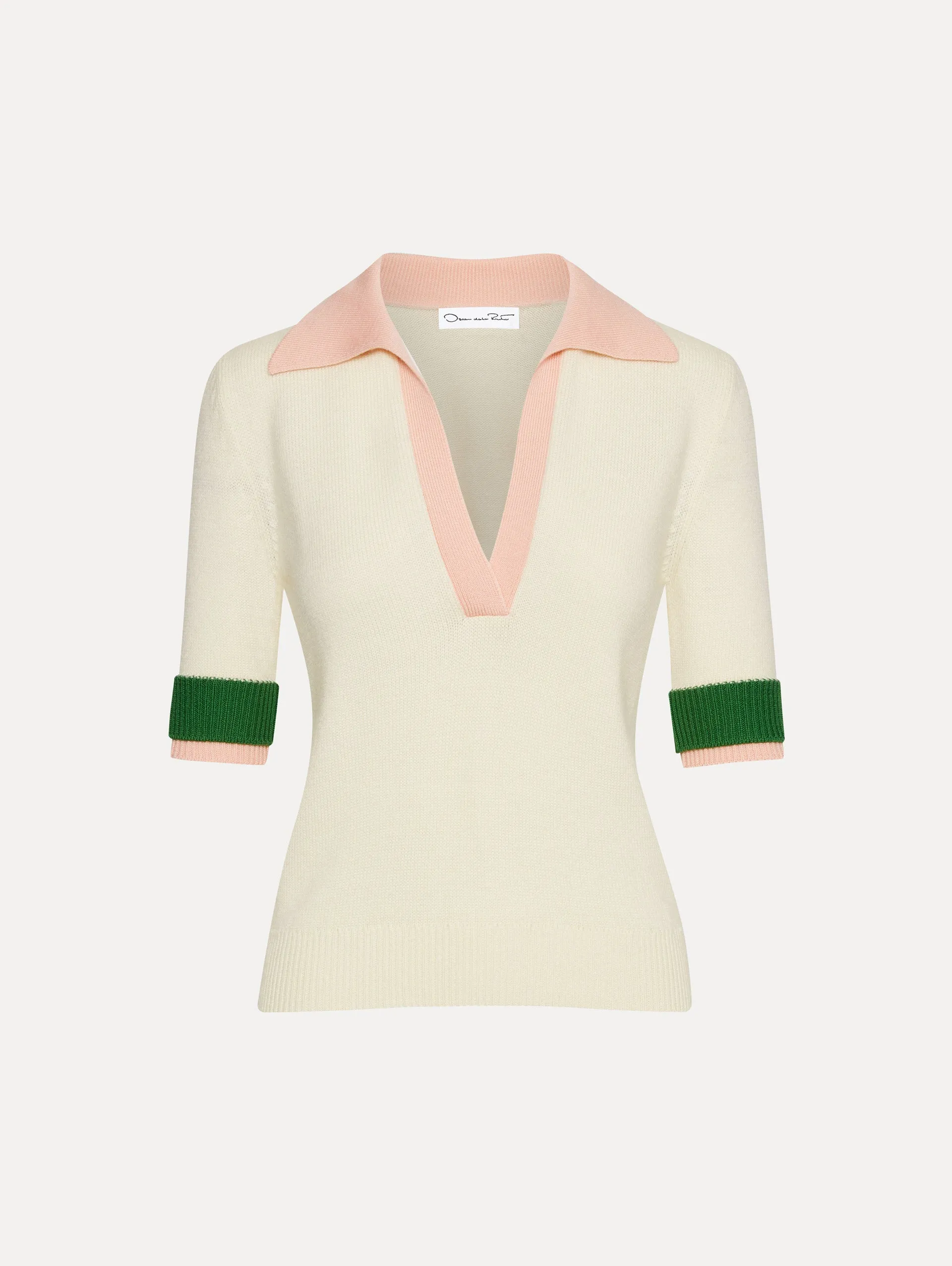 Color Block Polo Pullover