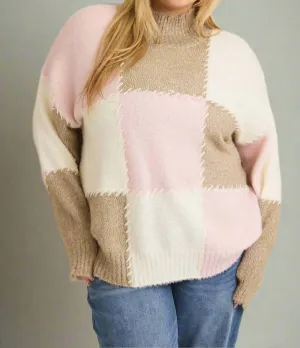 Colorblock Oversized Sweater - Plus In Multi