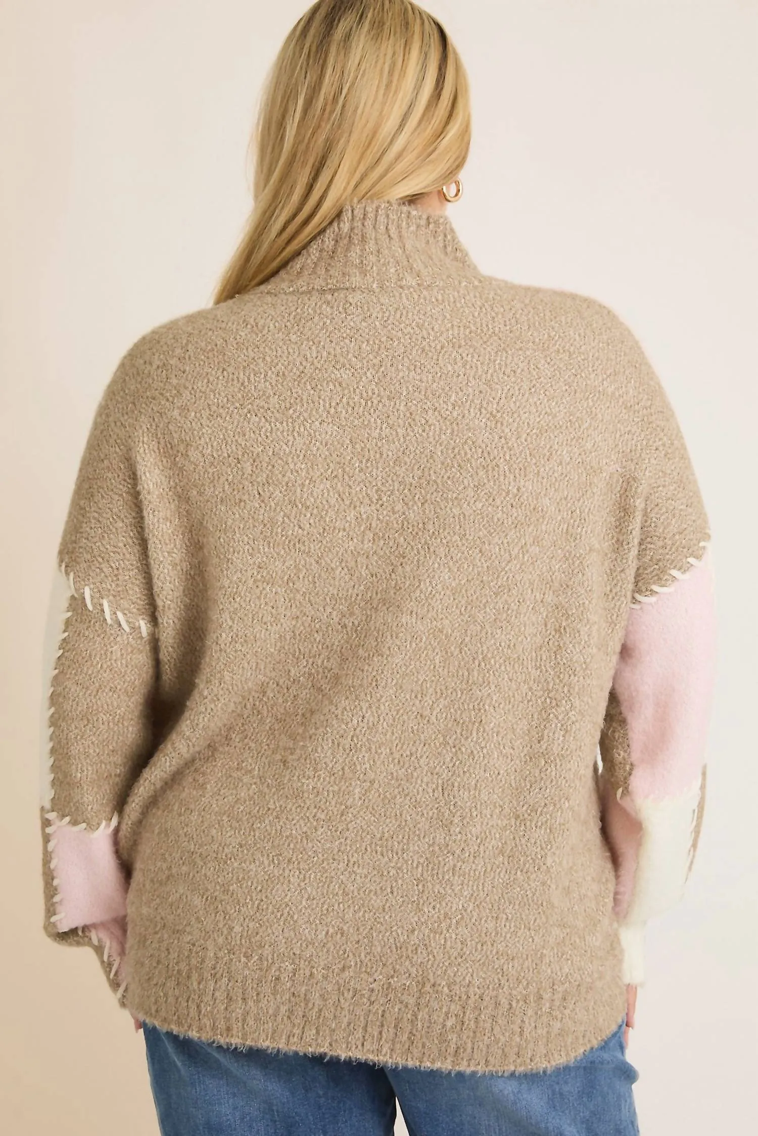 Colorblock Oversized Sweater - Plus In Multi